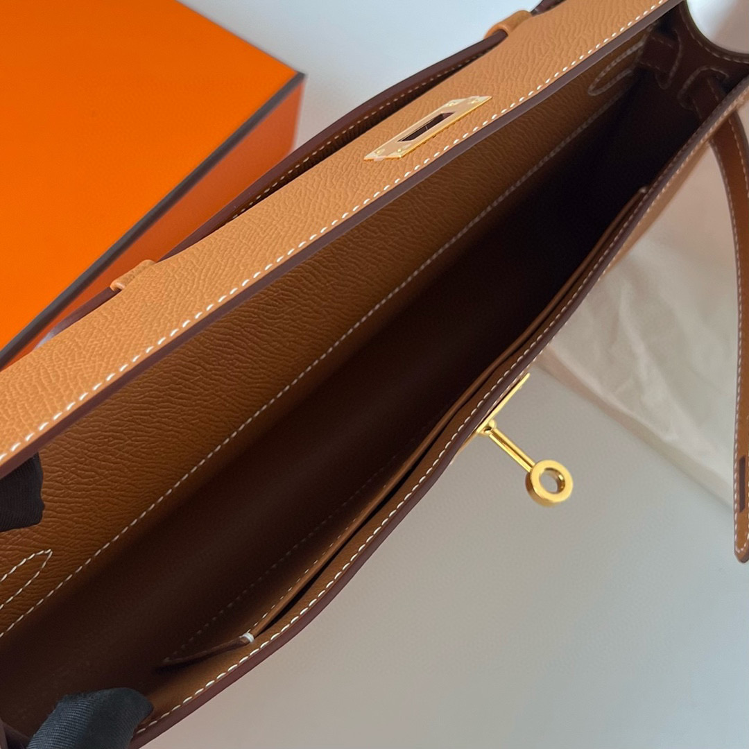 Hermes Kelly cut Epsom 37 Gold 金棕色 Golden Hardware