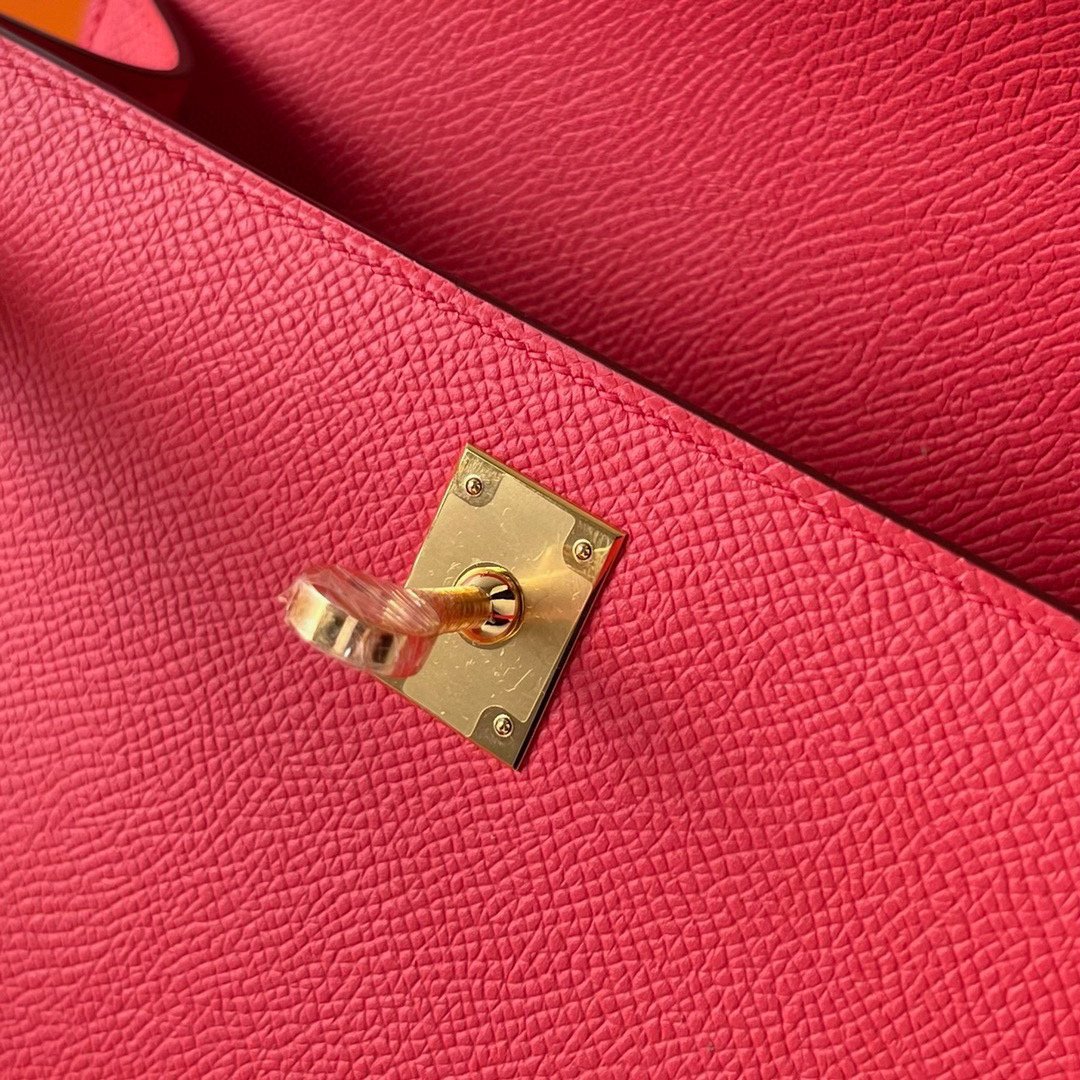 Kuwait Hermes Kelly Pochette Epsom T5 Rose Jaipur 蜜桃粉 Golden Hardware