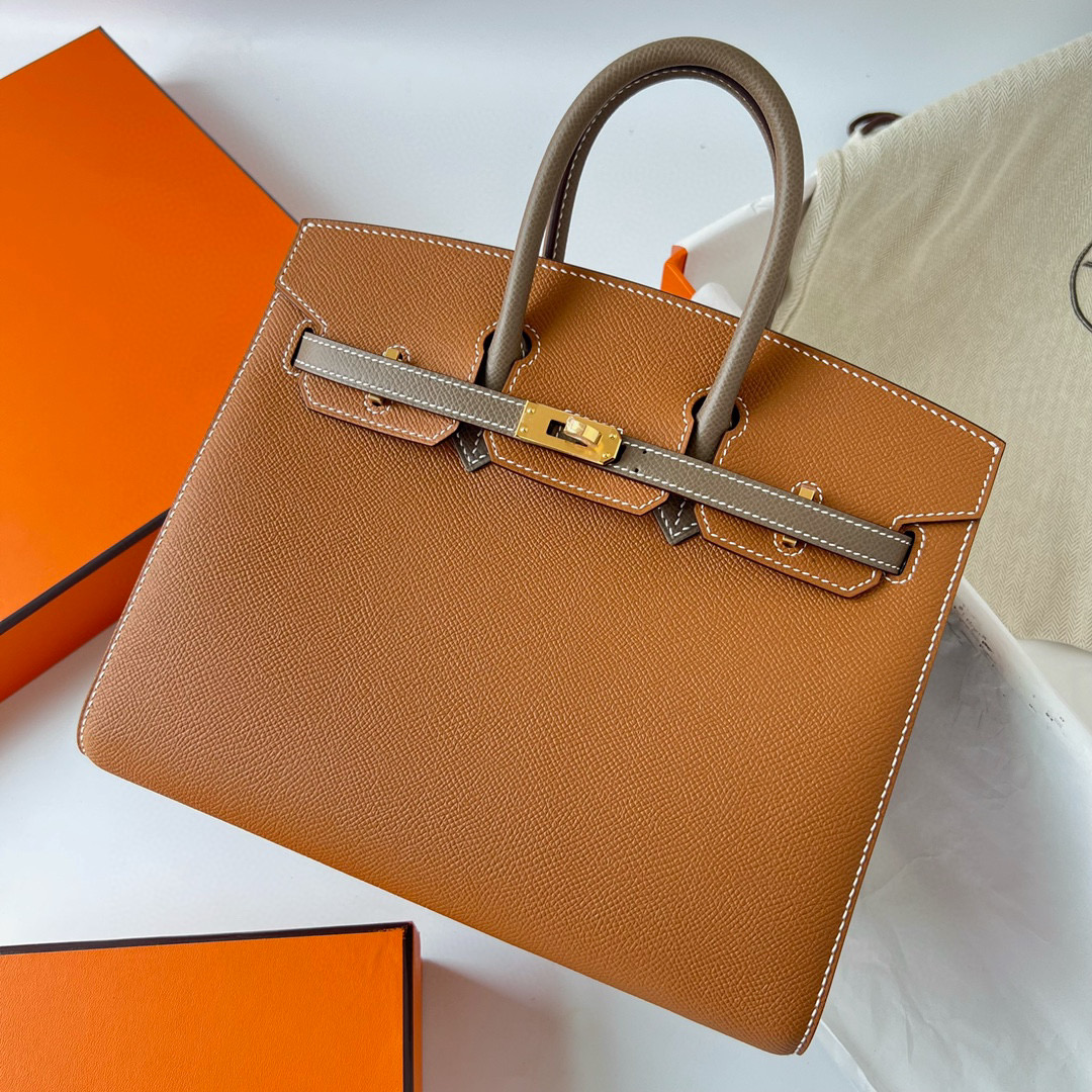 愛馬仕鉑金包原價多少錢 Hermes Birkin 25 Sellier Epsom Gold/Etoupe GHW