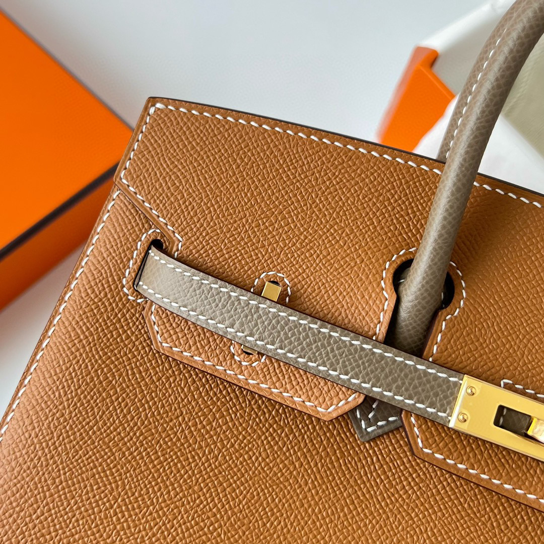 愛馬仕鉑金包原價多少錢 Hermes Birkin 25 Sellier Epsom Gold/Etoupe GHW