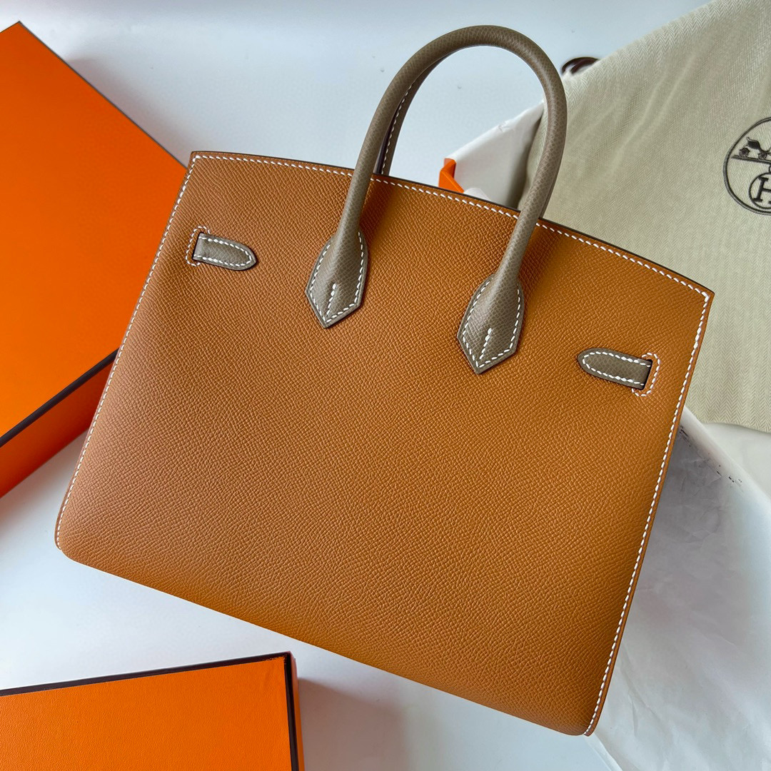 愛馬仕鉑金包原價多少錢 Hermes Birkin 25 Sellier Epsom Gold/Etoupe GHW