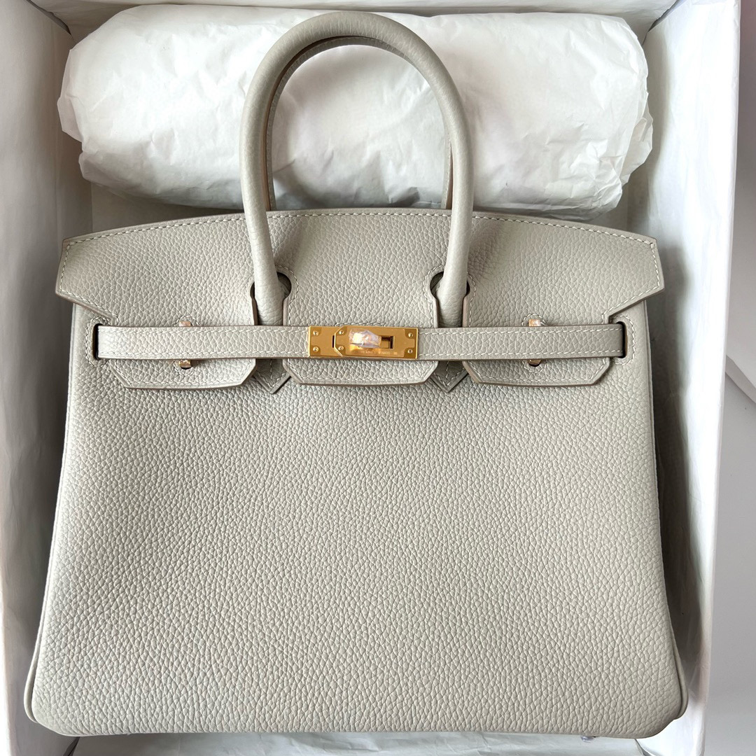 愛馬仕鉑金包為什麼那麼貴 Hermes Birkin 25 Togo Gris Perle 珍珠灰 gold hardware