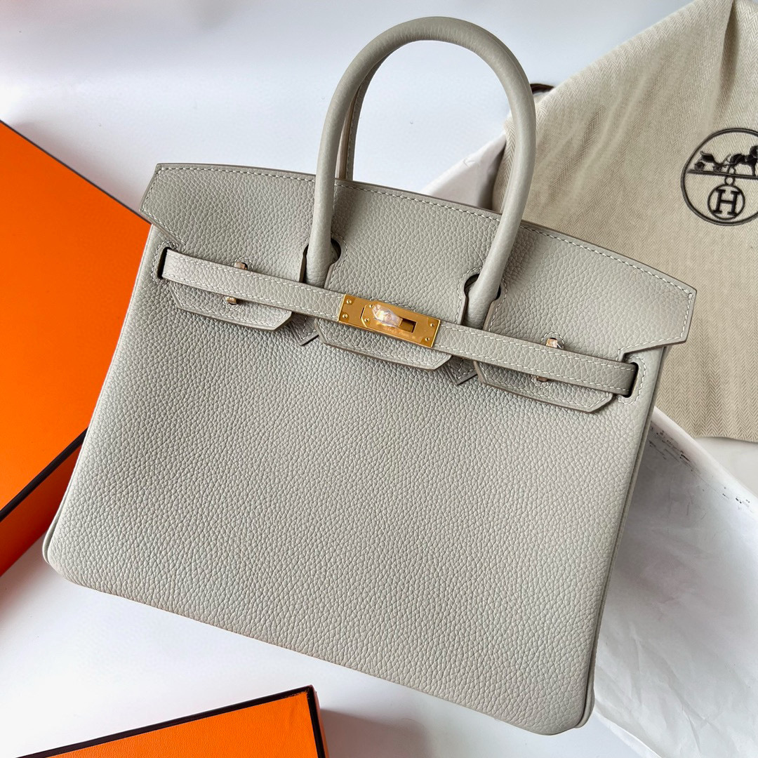 愛馬仕鉑金包為什麼那麼貴 Hermes Birkin 25 Togo Gris Perle 珍珠灰 gold hardware