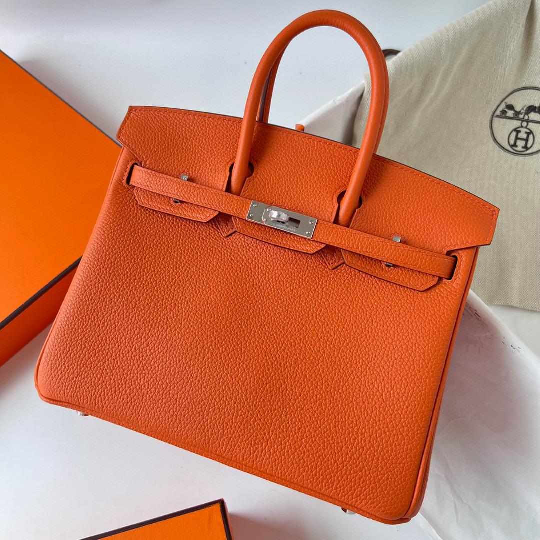 愛馬仕鉑金包售價突破10萬是真的嗎 Hermes Birkin 25 Togo Orange 橙色 PHW