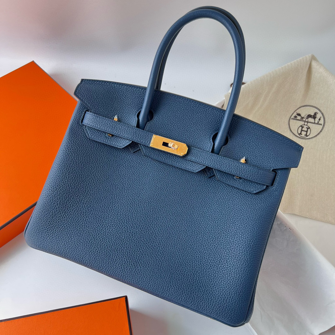 愛馬仕鉑金包刻印在哪裏 Hermes Price Birkin 30 Togo Deep Blue 深邃藍