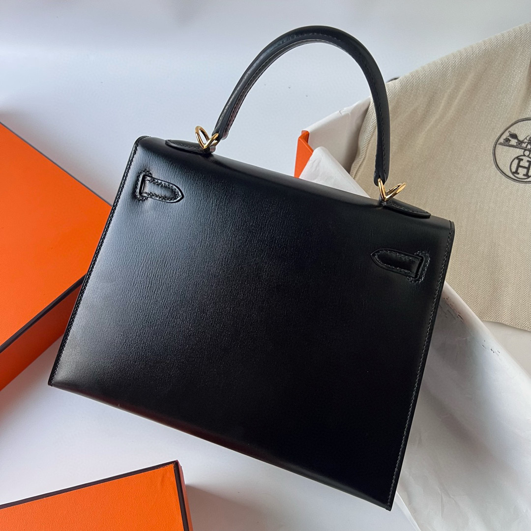 愛馬仕凱莉25配貨多少錢 Hermes Kelly 25 Box 黑色 Golden Hardware