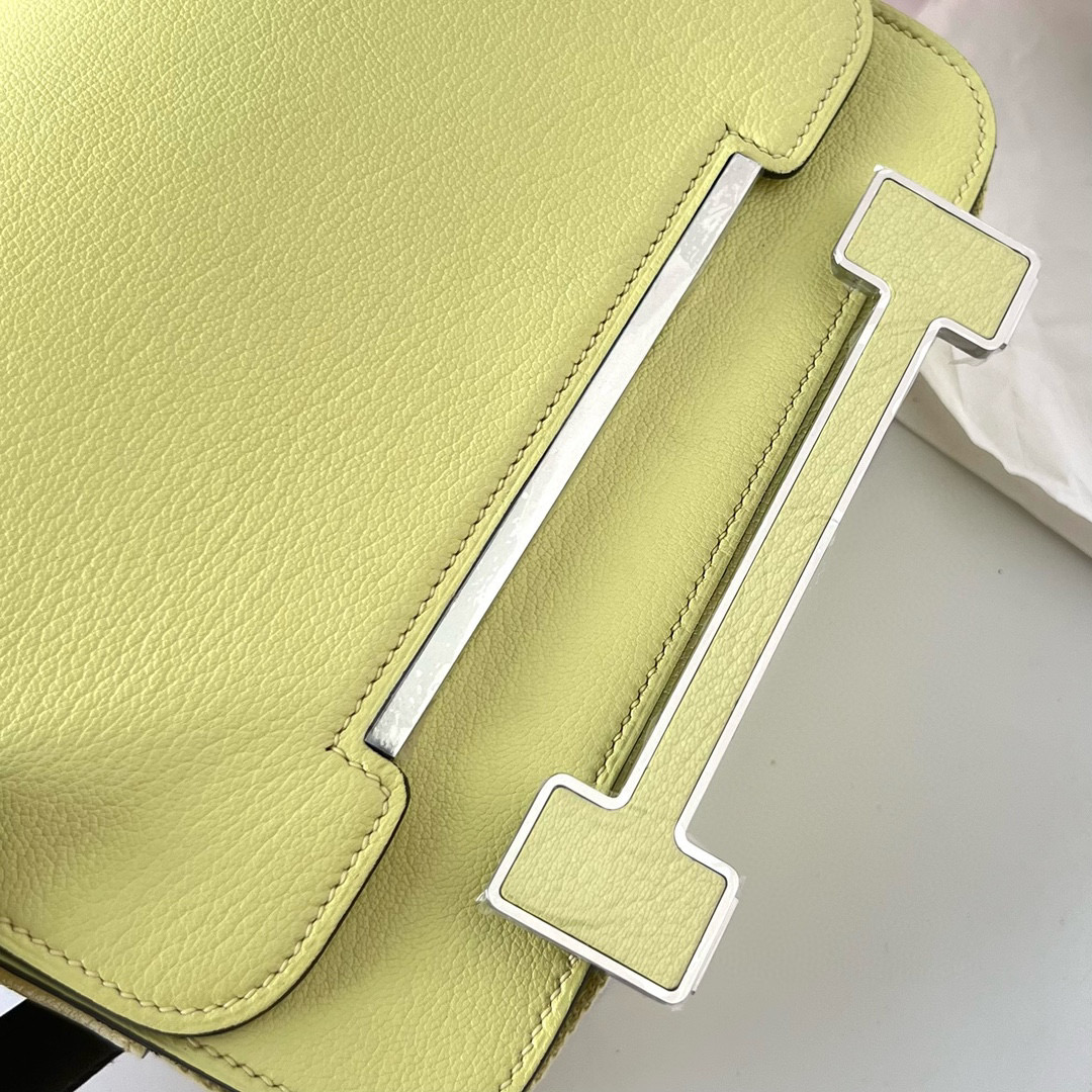 愛馬仕木屐包價格多少錢 Hermes Geta Bag Chevre R9 Jaune Bourgeon 嫩芽黄