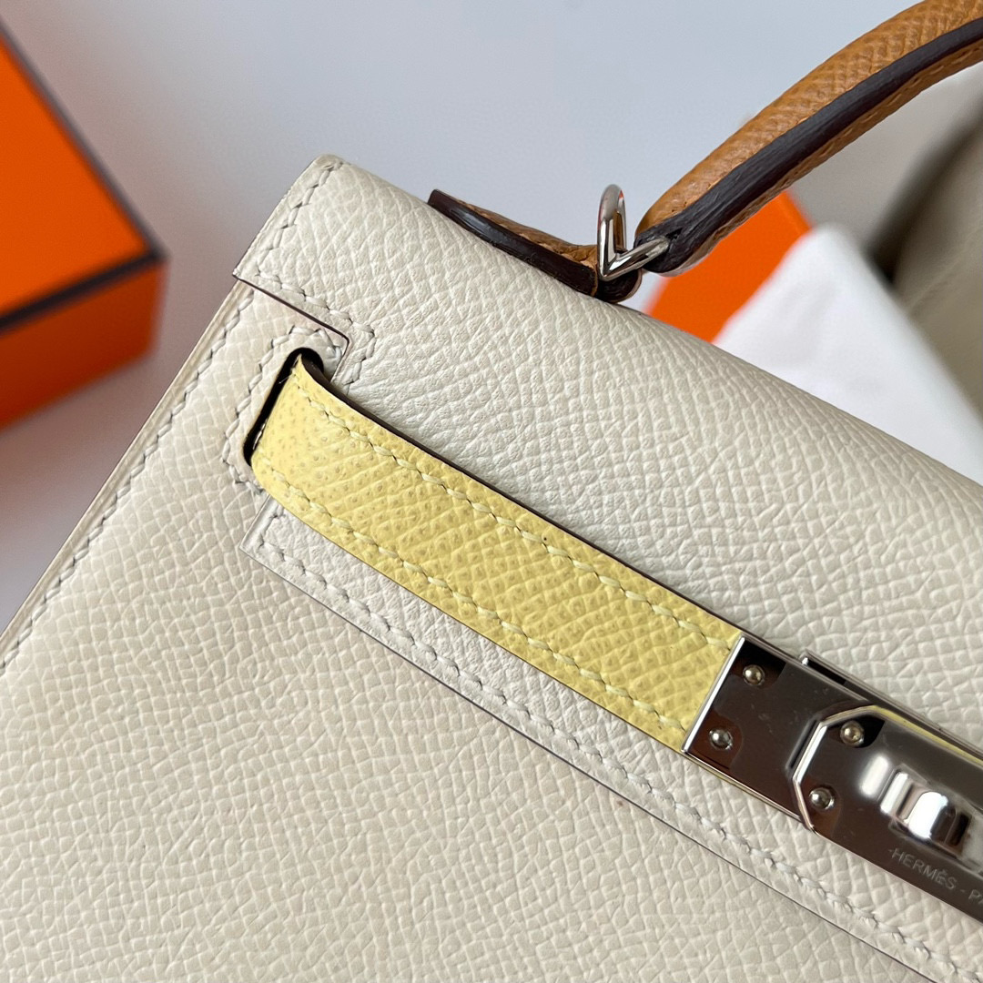 Hermes Kelly Mini II i2 Nata 奶油白 jaune poussin 小雞黃 sesame 芝麻色