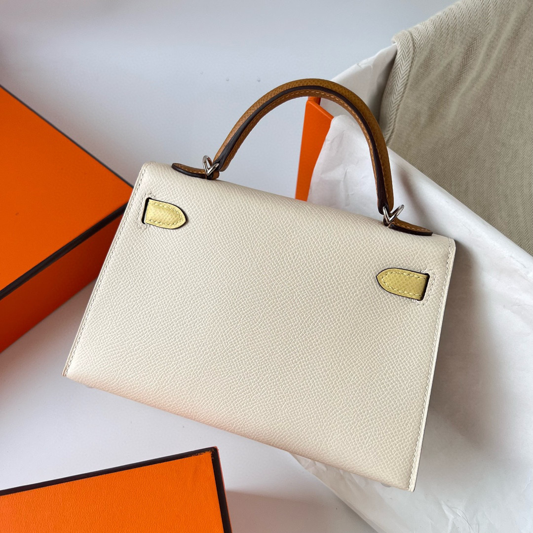 Hermes Kelly Mini II i2 Nata 奶油白 jaune poussin 小雞黃 sesame 芝麻色