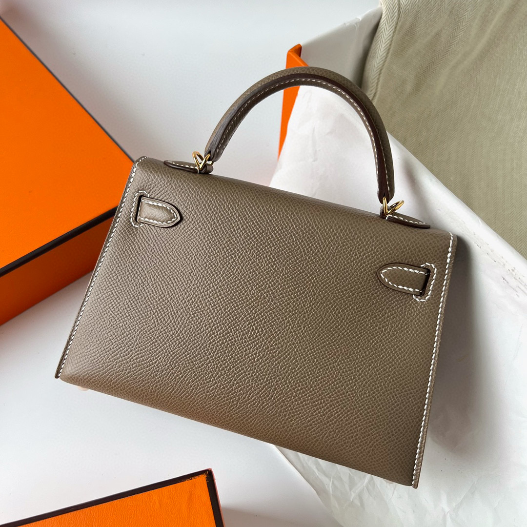 愛馬仕 Hermes Kelly Sellier Epsom Etoupe 大象灰 Golden Hardware