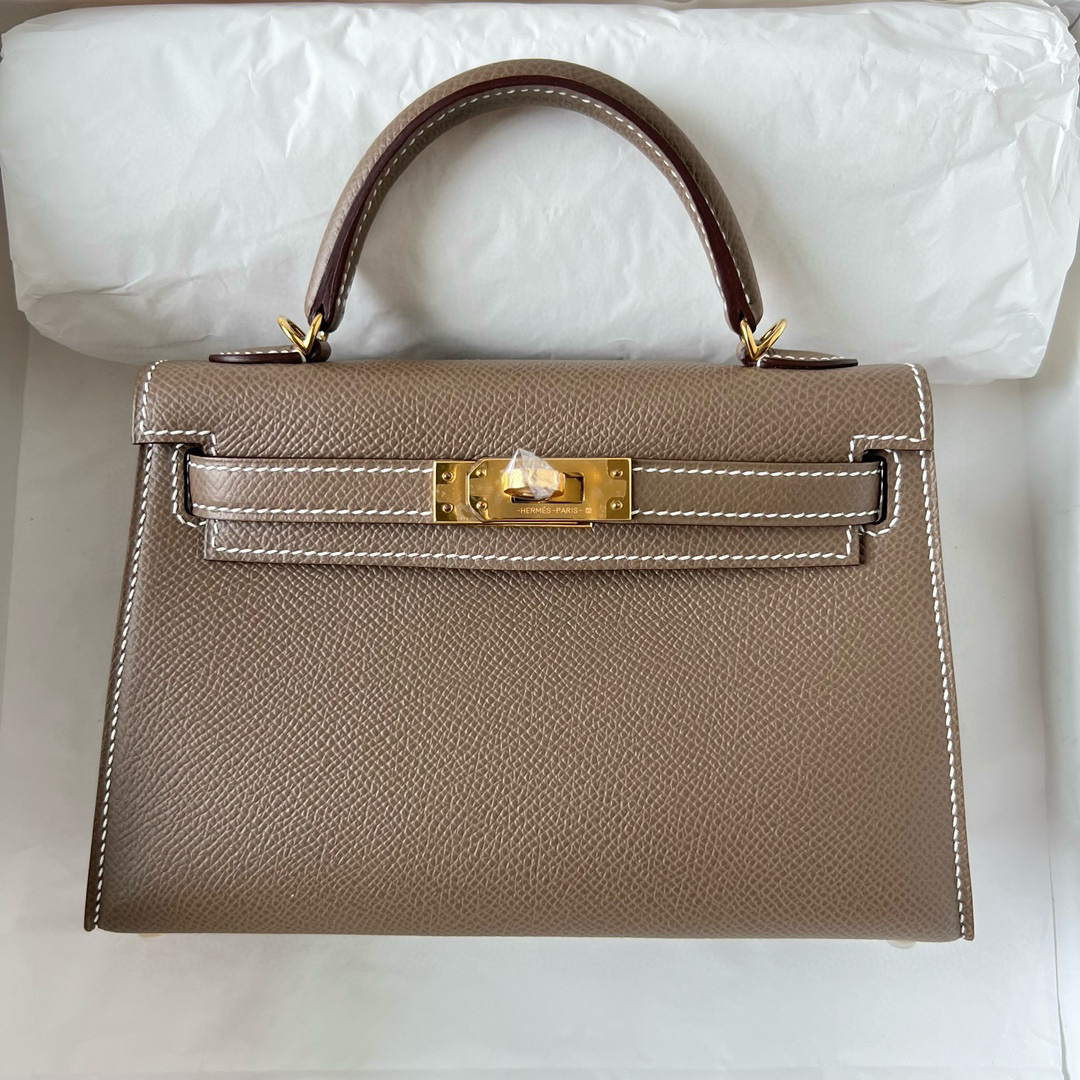 愛馬仕 Hermes Kelly Sellier Epsom Etoupe 大象灰 Golden Hardware