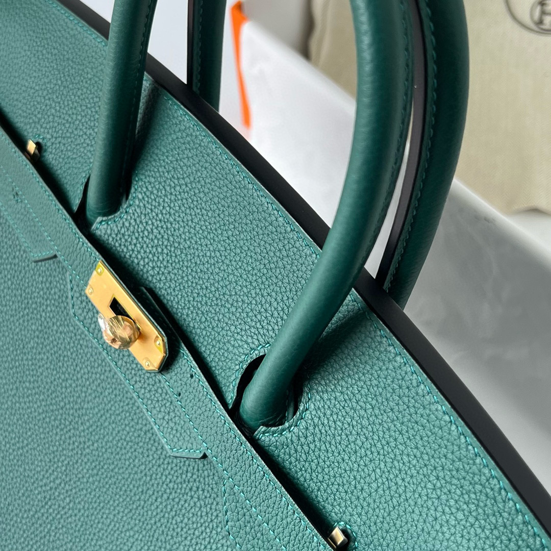 愛馬仕 Hermes Birkin 35 Retourne Togo Z6 Malachite 孔雀綠