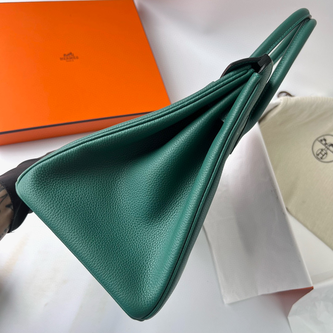 愛馬仕 Hermes Birkin 35 Retourne Togo Z6 Malachite 孔雀綠