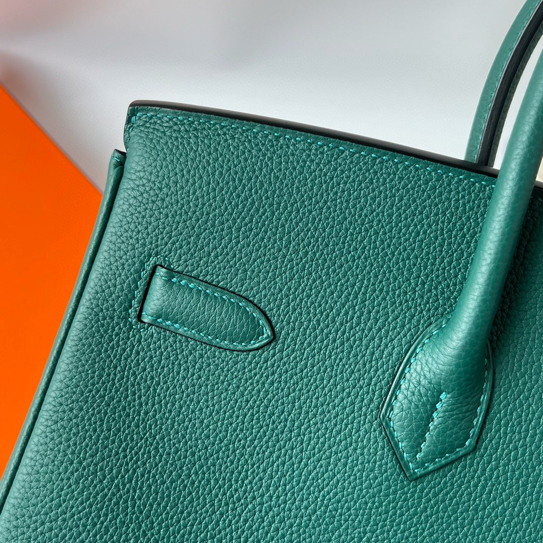 愛馬仕 Hermes Birkin 35 Retourne Togo Z6 Malachite 孔雀綠