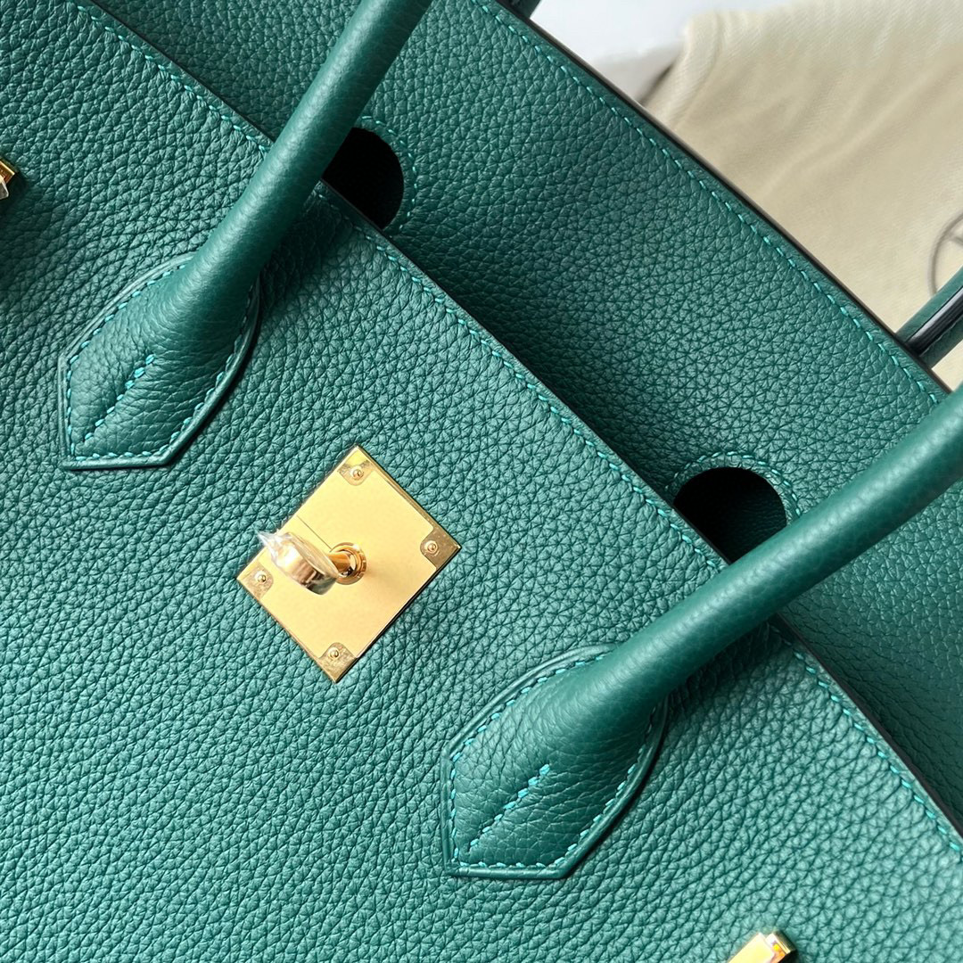 愛馬仕 Hermes Birkin 35 Retourne Togo Z6 Malachite 孔雀綠