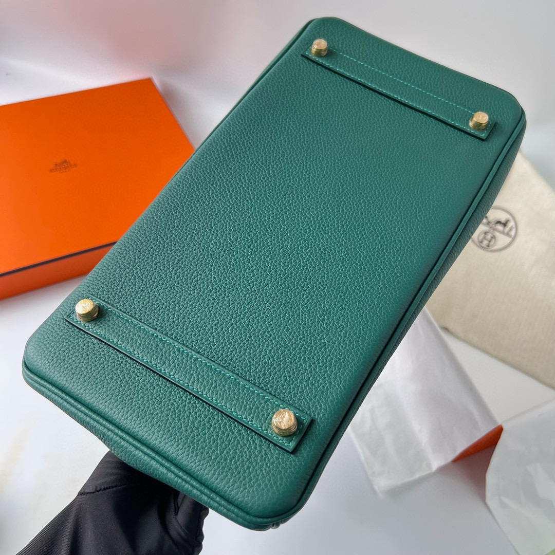 愛馬仕 Hermes Birkin 35 Retourne Togo Z6 Malachite 孔雀綠