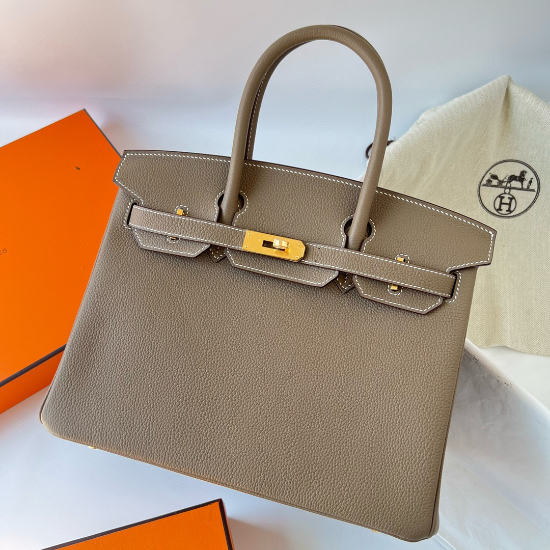 愛馬仕包包款式大全 Hermes Birkin 30 Retourne Togo Etoupe 大象灰