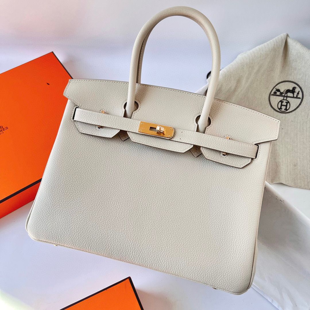 愛馬仕包包款式大全 Hermes Birkin 30 Retourne Togo Craie 奶昔白