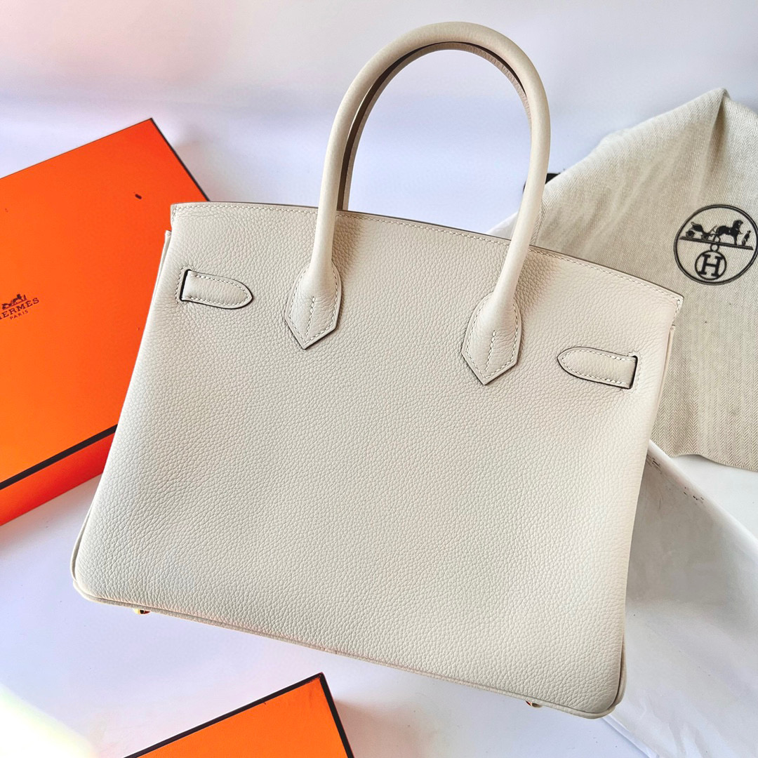 愛馬仕包包款式大全 Hermes Birkin 30 Retourne Togo Craie 奶昔白