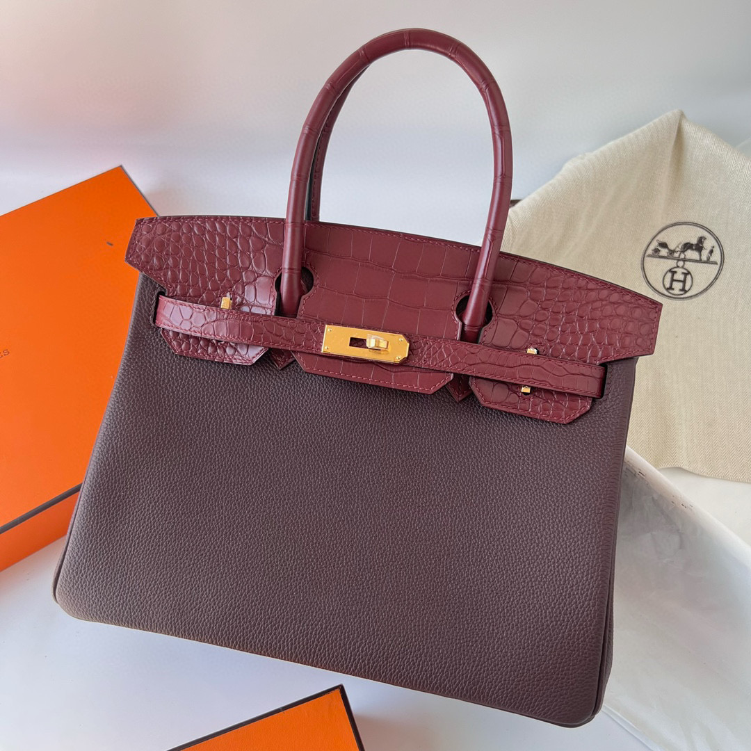 愛馬仕包包圖片價格表 Hermes Retourne Birkin 30 Touch Togo Rouge Sellier/Rouge H