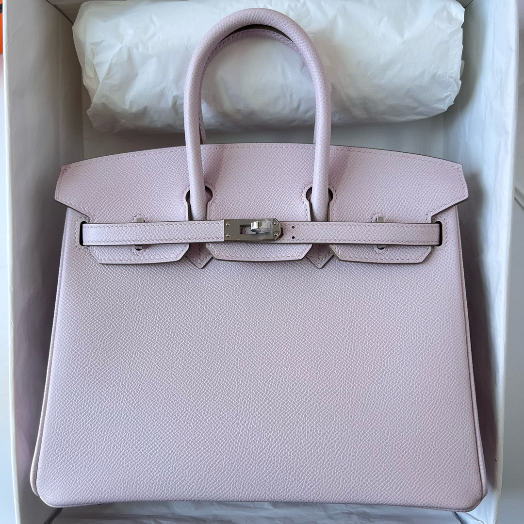 林心如愛馬仕包包圖片 Hermes Birkin 25 Epsom Mauve Pale 夢幻粉紫 Silver Hardware