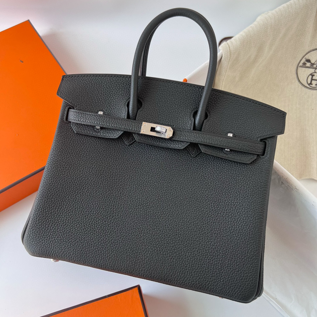 愛馬仕包包圖片大全 Hermes Birkin 25 Togo Noir 黑色Silver Hardware