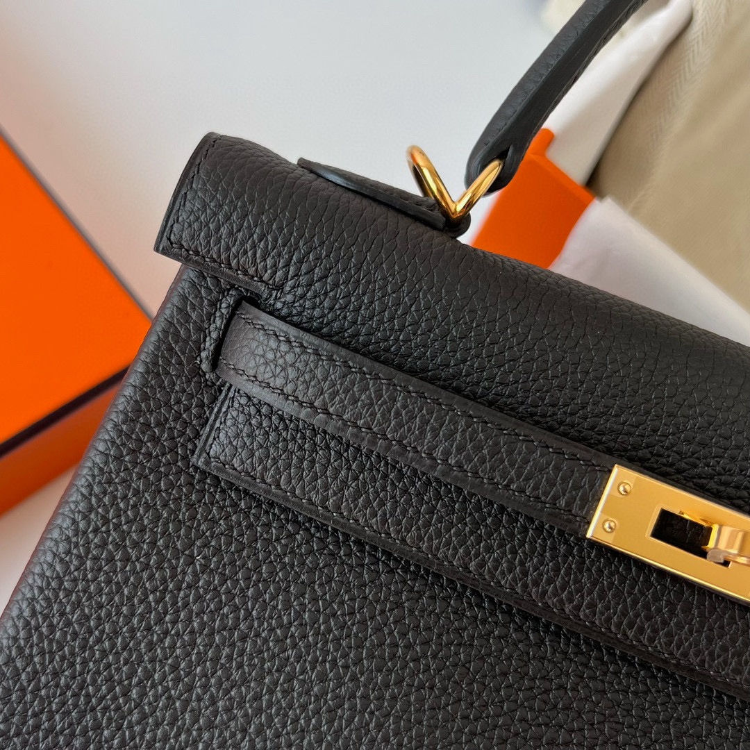 愛馬仕包包圖片價格表 Hermès Kelly Retourne 25 Noir 黑色 Togo