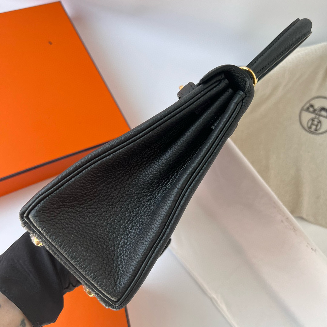 愛馬仕包包圖片價格表 Hermès Kelly Retourne 25 Noir 黑色 Togo