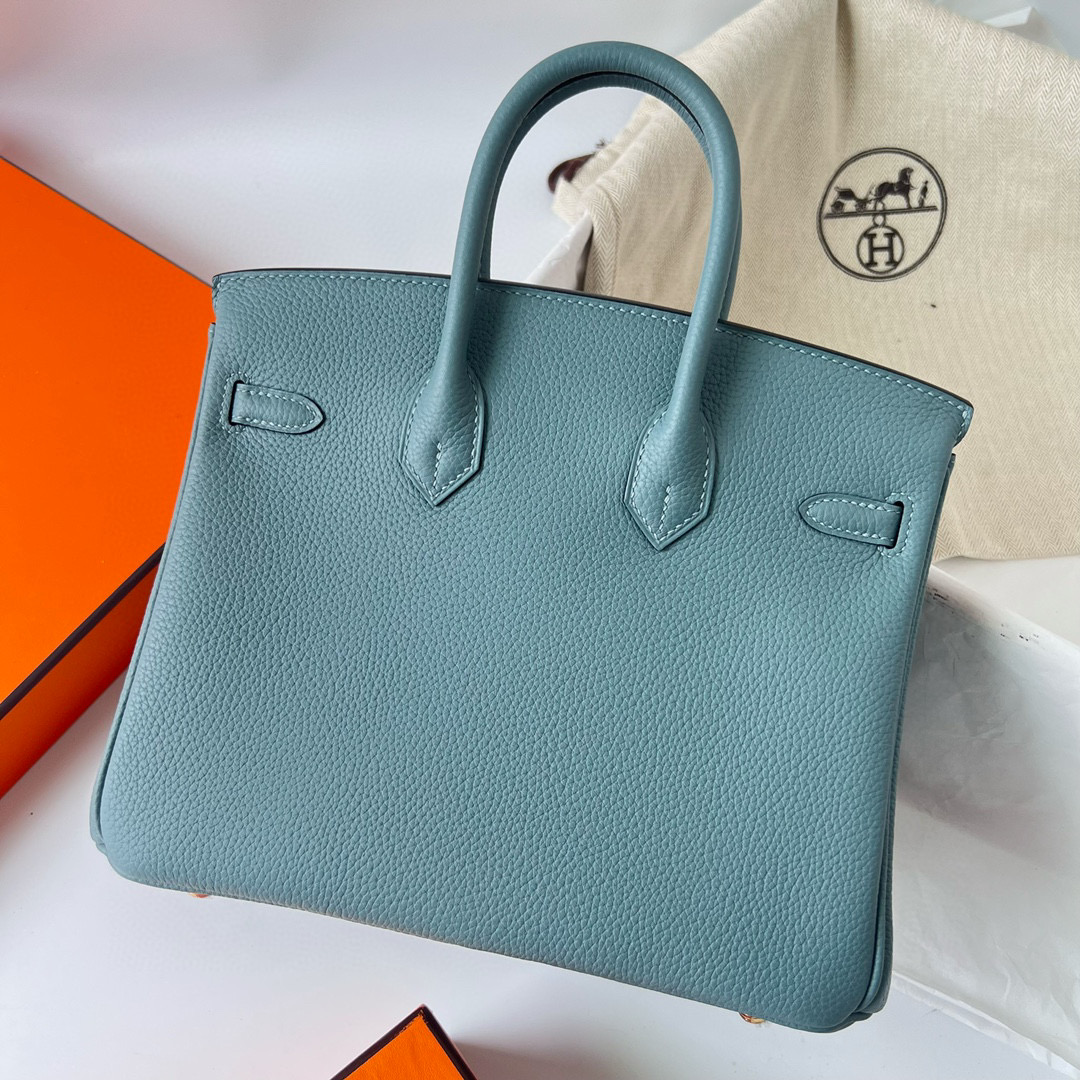 愛馬仕女包最便宜的是多少 Hermès Birkin 25 Togo Ciel 天青色 Golden Hardware