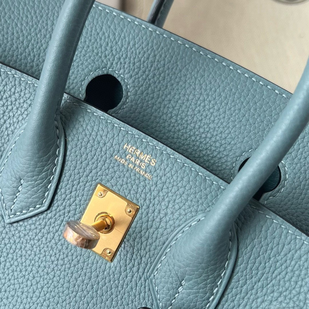 愛馬仕女包最便宜的是多少 Hermès Birkin 25 Togo Ciel 天青色 Golden Hardware