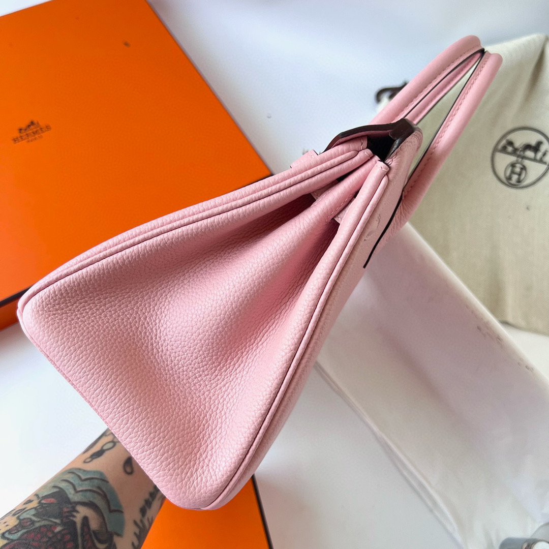愛馬仕官網中國官方網站女包 Hermès Birkin 25 Togo Rose Saiura 樱花粉