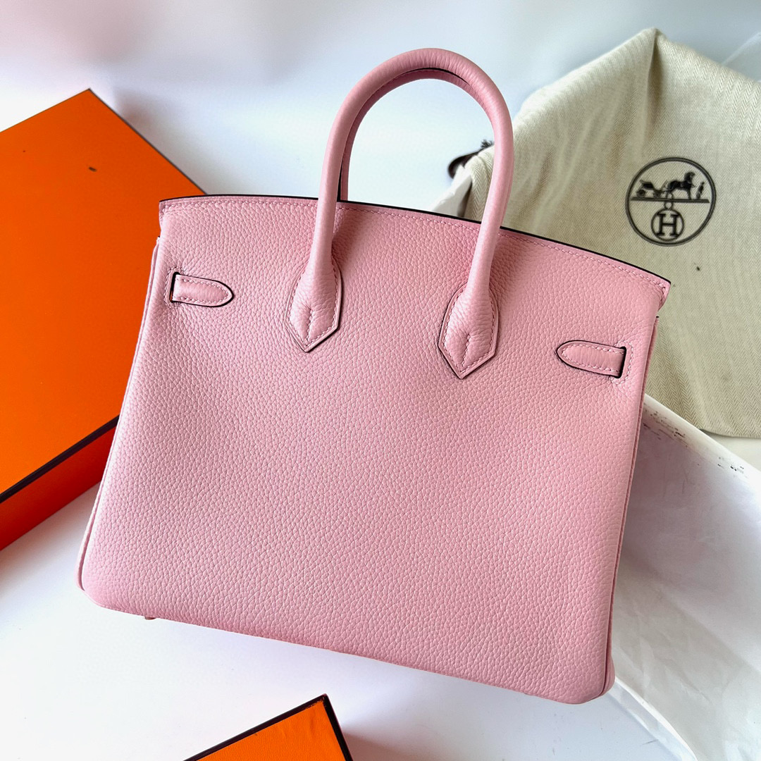 愛馬仕官網中國官方網站女包 Hermès Birkin 25 Togo Rose Saiura 樱花粉