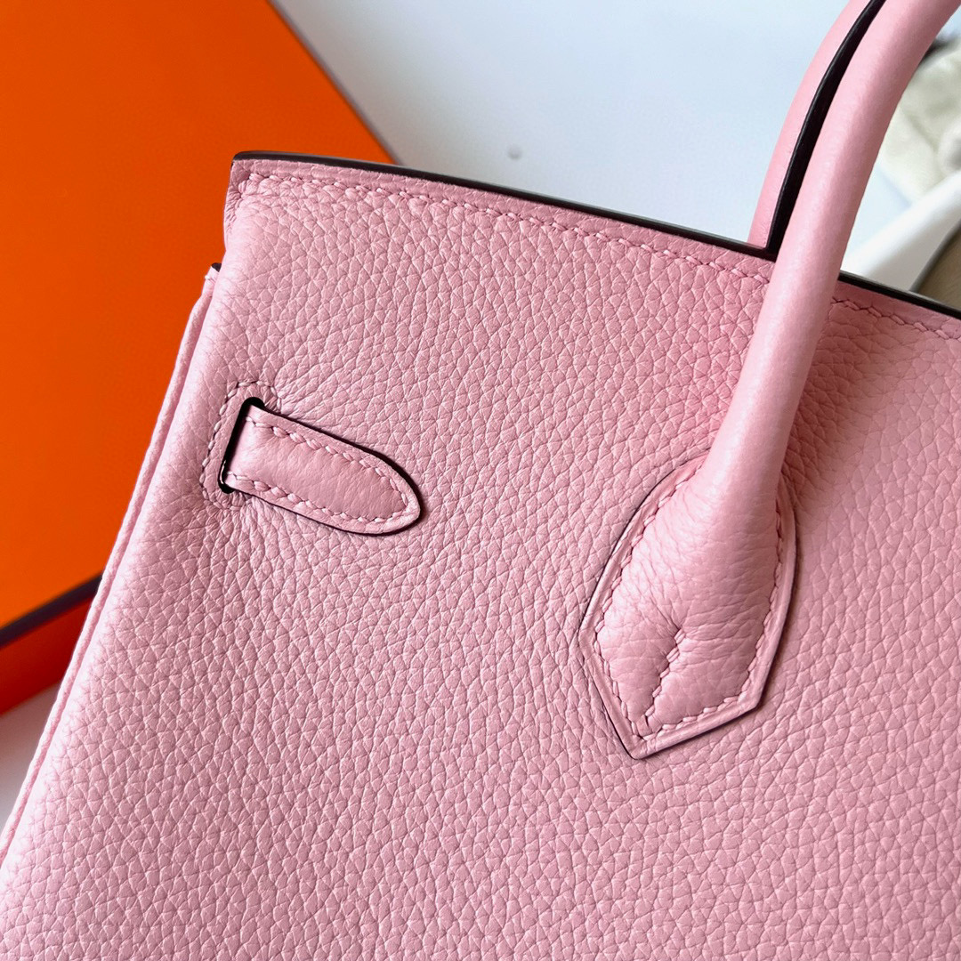 愛馬仕官網中國官方網站女包 Hermès Birkin 25 Togo Rose Saiura 樱花粉