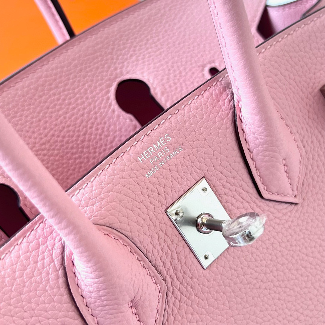 愛馬仕官網中國官方網站女包 Hermès Birkin 25 Togo Rose Saiura 樱花粉