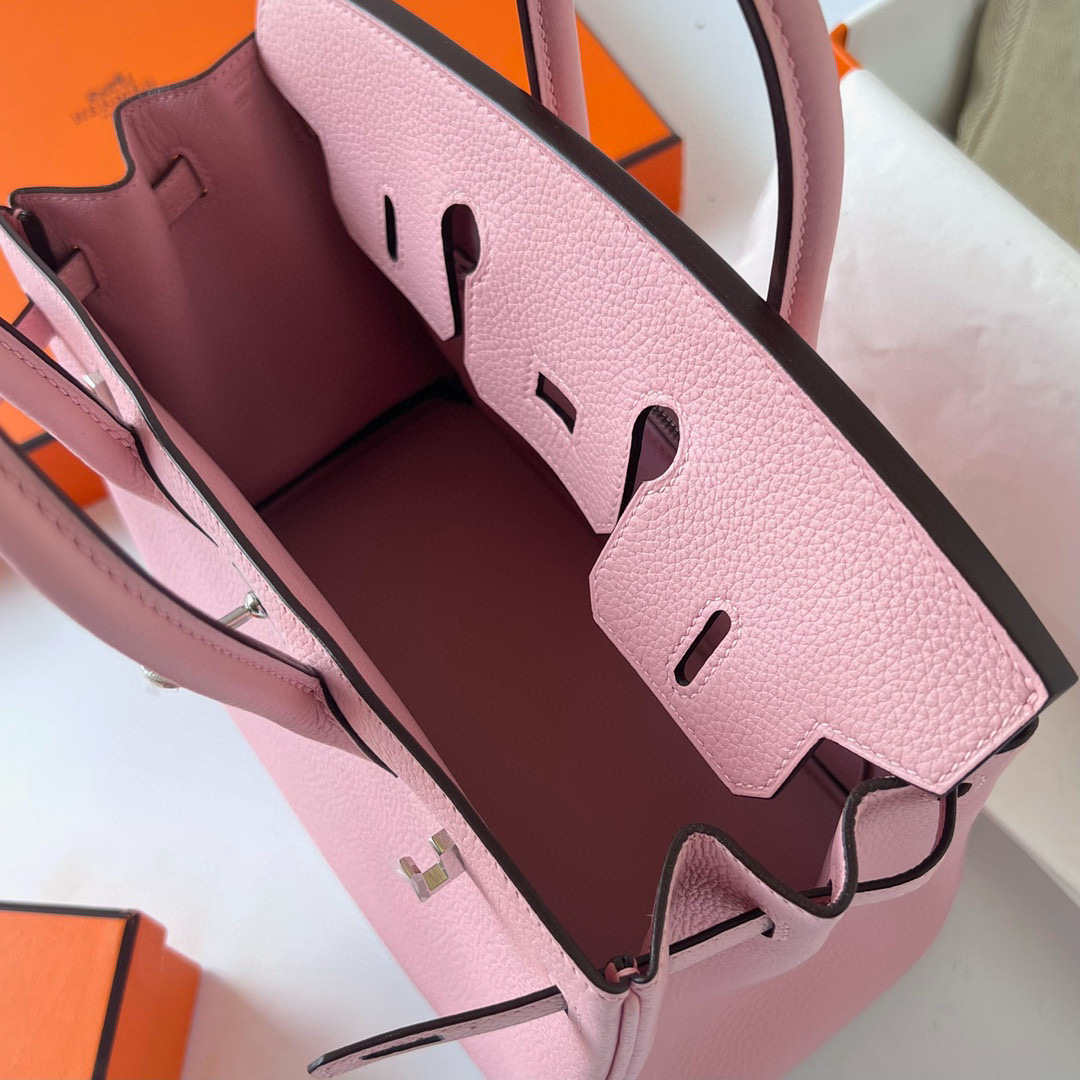 愛馬仕官網中國官方網站女包 Hermès Birkin 25 Togo Rose Saiura 樱花粉