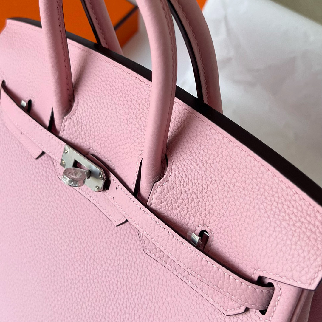 愛馬仕官網中國官方網站女包 Hermès Birkin 25 Togo Rose Saiura 樱花粉