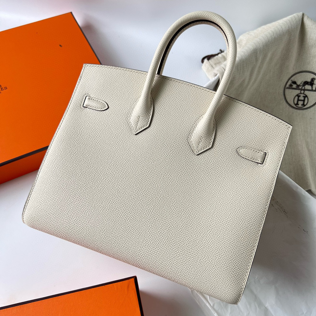 愛馬仕官網中國官方網站包包 Hermès Birkin 25 Sellier Epsom Nata 奶油白