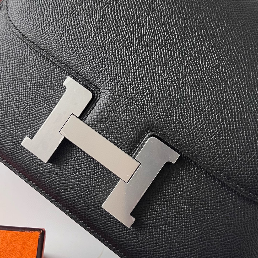 愛馬仕官網中國官方網站包包 Hermès Constance 24 bag price Epsom Noir 黑色銀色