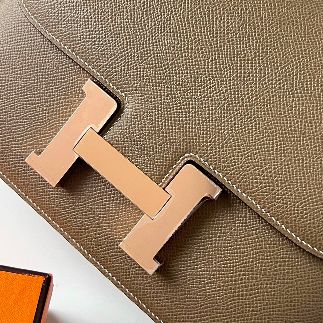 愛馬仕康康24尺寸售價 Hermès Constance 24 bag Epsom Etoupe 大象灰玫瑰金扣