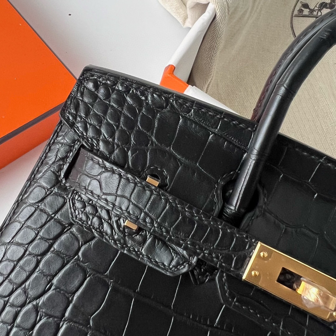 迷你鉑金包愛馬仕價格多少錢  Hermès Birkin 20 Sellier Matte Alligator Crocodile 黑色