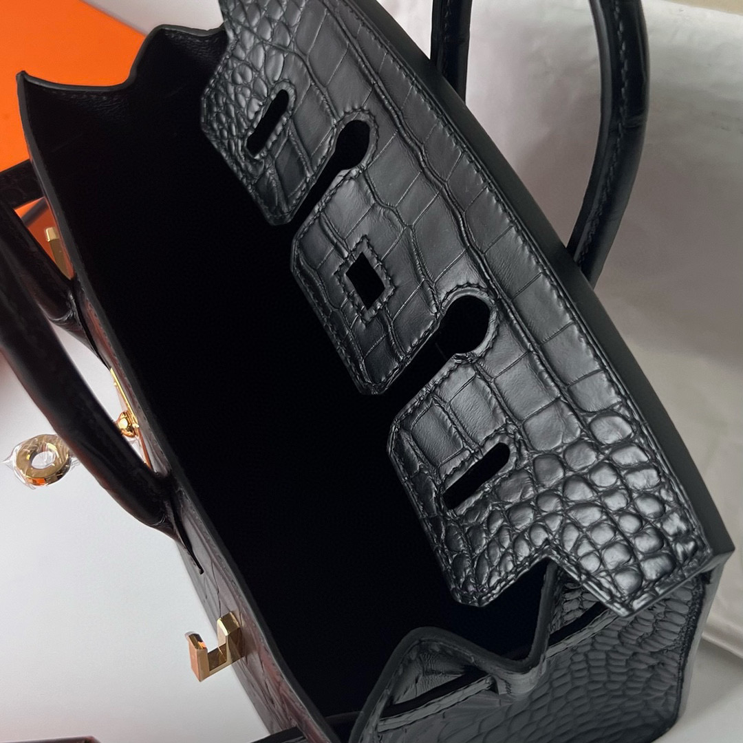 迷你鉑金包愛馬仕價格多少錢  Hermès Birkin 20 Sellier Matte Alligator Crocodile 黑色
