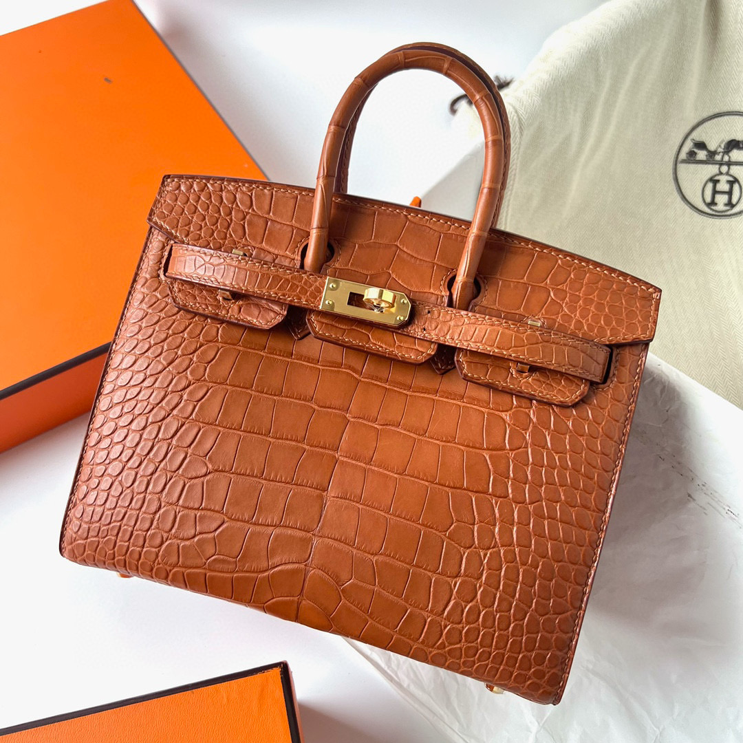 鉑金包愛馬仕價格多少 Hermès Birkin 20 Sellier Matte Alligator Crocodile Gold