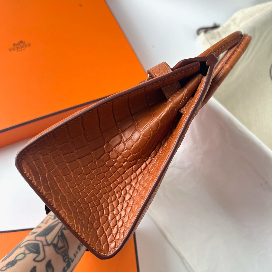 鉑金包愛馬仕價格多少 Hermès Birkin 20 Sellier Matte Alligator Crocodile Gold