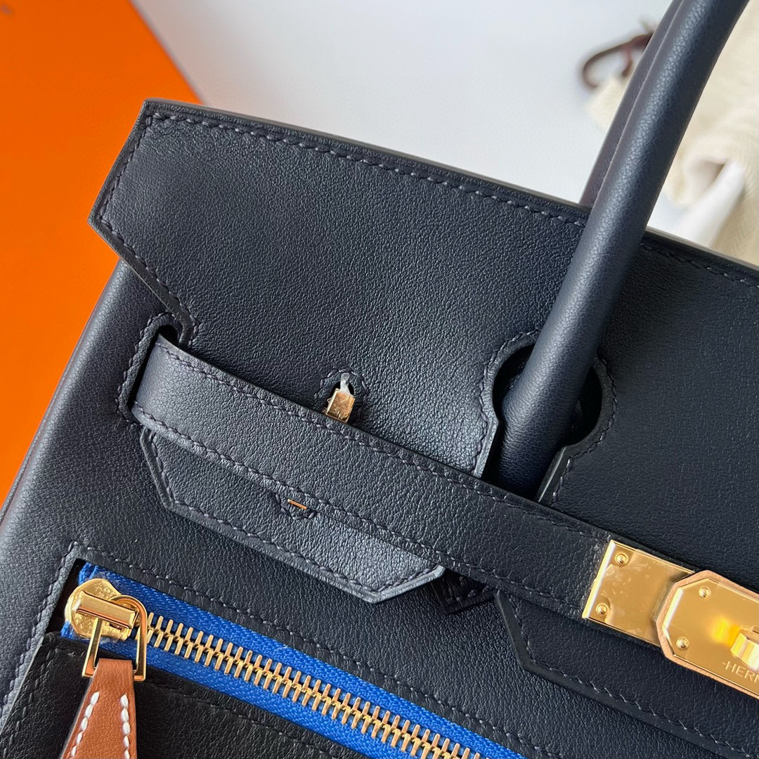 愛馬仕中國官方網站包包 Hermès Colormatic Birkin 30 Caban, Black and Chai Swift