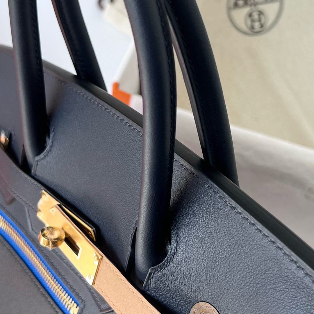 愛馬仕中國官方網站包包 Hermès Colormatic Birkin 30 Caban, Black and Chai Swift