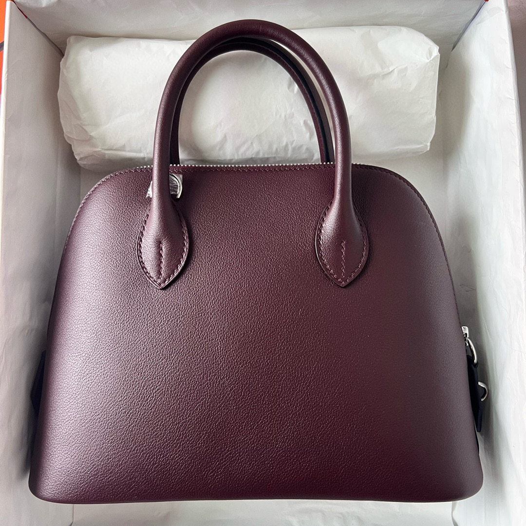 愛馬仕包包 Hermès Bolide 25 Evercolor Rouge Sellier馬鞍紅拼Framboise覆盆子粉色