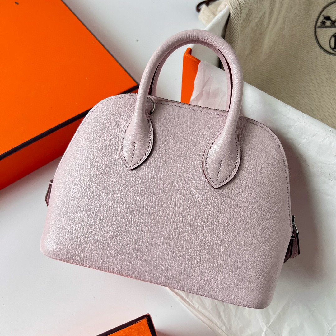 愛馬仕所有包款式大全 Hermès 1923 Bolide Mini Chevre Mauve Pale 夢幻粉紫