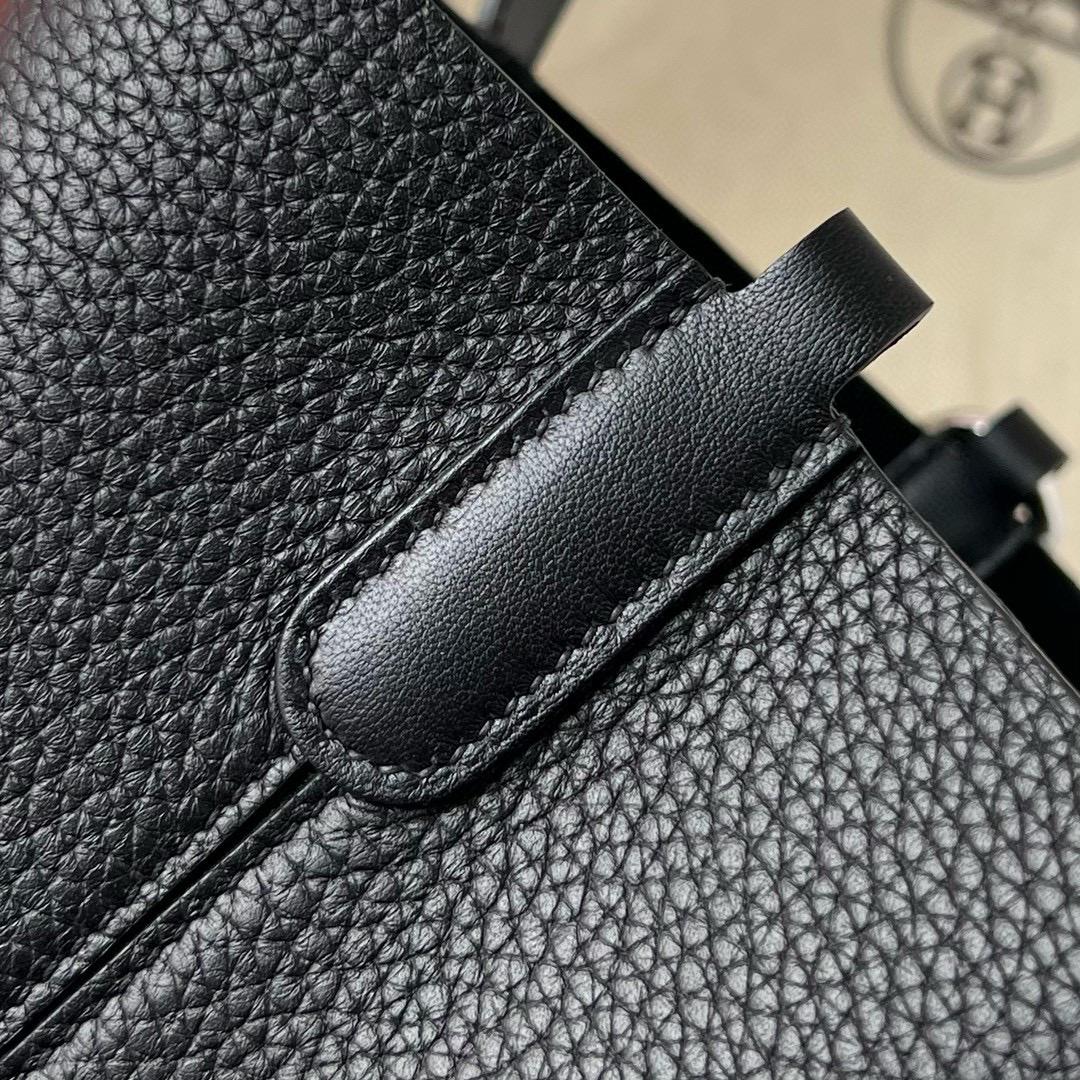 Hermès In The Loop 18 Noir Clemence and Swift Silver Hardware