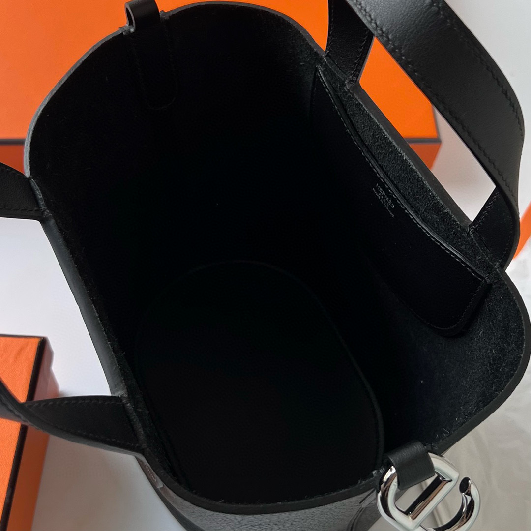 Hermès In The Loop 18 Noir Clemence and Swift Silver Hardware