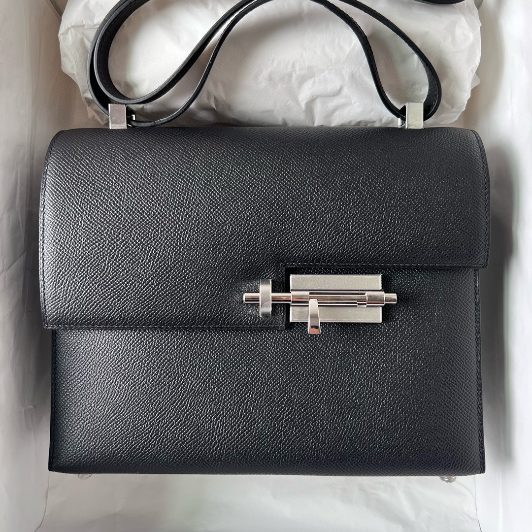 愛馬仕包包款式圖片大全及價格 Hermès Verrou 21 Epsom 黑色 Silver Hardware